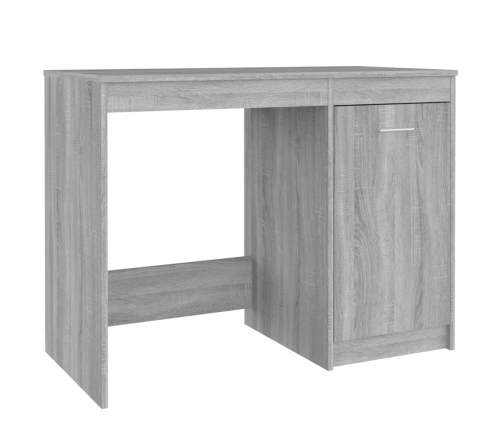 Escritorio de madera contrachapada gris Sonoma 100x50x76 cm