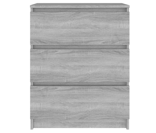 Aparador de madera contrachapada gris Sonoma 60x35x76 cm