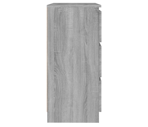 Aparador de madera contrachapada gris Sonoma 60x35x76 cm