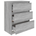 Aparador de madera contrachapada gris Sonoma 60x35x76 cm