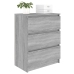 Aparador de madera contrachapada gris Sonoma 60x35x76 cm