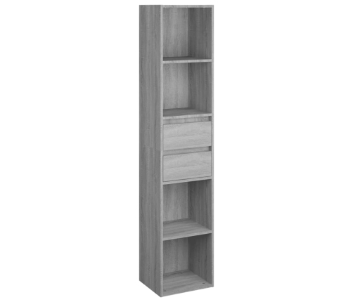 vidaXL Estantería de madera de ingeniería gris Sonoma 36x30x171 cm