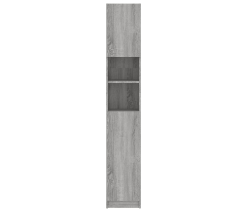 Armario de baño madera de ingeniería gris Sonoma 32x25,5x190 cm