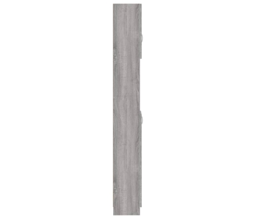 Armario de baño madera de ingeniería gris Sonoma 32x25,5x190 cm