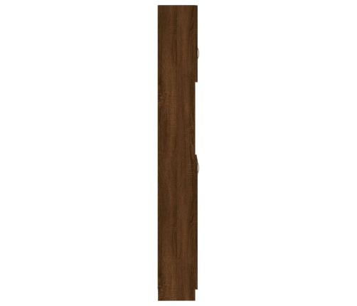 Armario de baño madera de ingeniería roble marrón 32x25,5x190cm