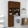 Armario de baño madera de ingeniería roble marrón 32x25,5x190cm