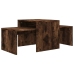 vidaXL Set mesas centro madera contrachapada roble ahumado 100x48x40cm