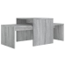 Set mesa de centro madera de ingeniería gris Sonoma 100x48x40c