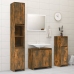 Armario de baño madera contrachapada roble ahumado 30x30x95 cm