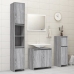 Armario de baño madera contrachapada gris Sonoma 30x30x95 cm