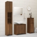 Armario de baño madera contrachapada roble marrón 30x30x95 cm