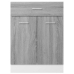 Armario inferior de cocina madera ingeniería gris 60x46x81,5 cm