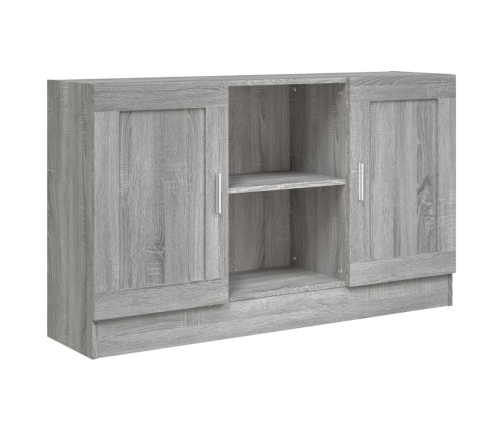 Aparador de madera contrachapada gris Sonoma 120x30,5x70 cm