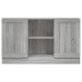 Aparador de madera contrachapada gris Sonoma 120x30,5x70 cm