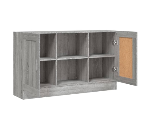 Aparador de madera contrachapada gris Sonoma 120x30,5x70 cm