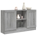 Aparador de madera contrachapada gris Sonoma 120x30,5x70 cm