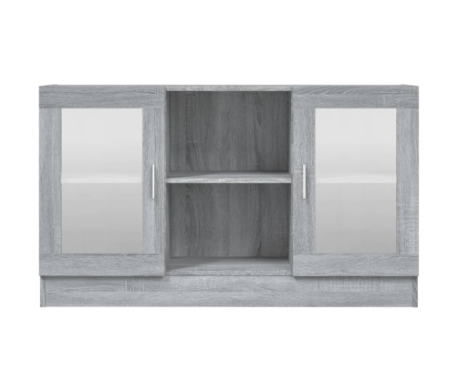 Vitrina madera contrachapada gris Sonoma 120x30,5x70 cm