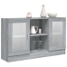 Vitrina madera contrachapada gris Sonoma 120x30,5x70 cm