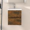 Mueble de lavabo madera ingeniería roble ahumado 41x38,5x45 cm