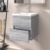 Mueble de lavabo madera de ingeniería gris Sonoma 41x38,5x45 cm