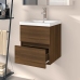 Mueble de lavabo madera de ingeniería marrón roble 41x38,5x45cm