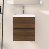 Mueble de lavabo madera de ingeniería marrón roble 41x38,5x45cm