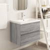 Mueble de lavabo madera de ingeniería gris Sonoma 60x38,5x45 cm