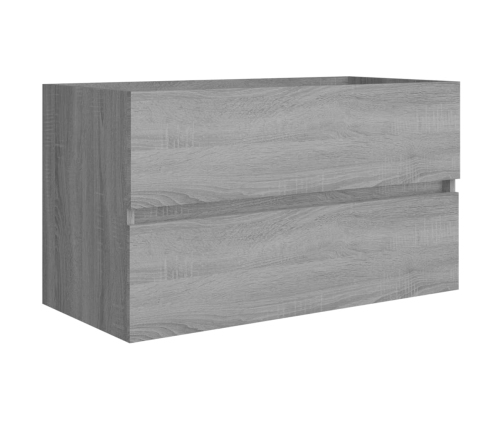 Mueble de lavabo madera de ingeniería gris Sonoma 80x38,5x45cm