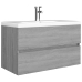 Mueble de lavabo madera de ingeniería gris Sonoma 80x38,5x45cm