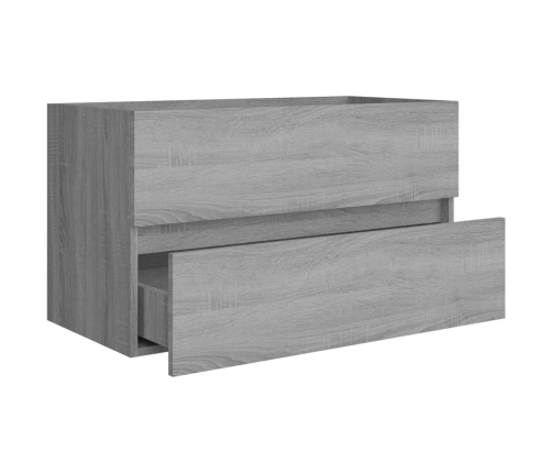 Mueble de lavabo madera de ingeniería gris Sonoma 80x38,5x45cm