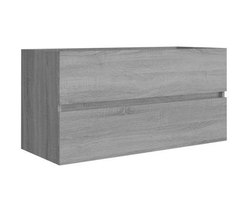 Mueble de lavabo madera de ingeniería gris Sonoma 90x38,5x45cm