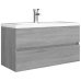 Mueble de lavabo madera de ingeniería gris Sonoma 90x38,5x45cm