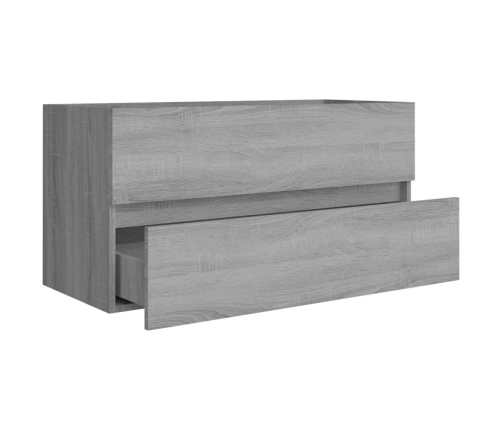 Mueble de lavabo madera de ingeniería gris Sonoma 90x38,5x45cm