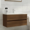 Mueble de lavabo madera de ingeniería roble marrón 90x38,5x45cm