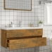 Mueble lavabo madera contrachapada roble ahumado 100x38,5x45 cm