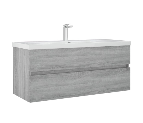 Mueble de lavabo madera de ingeniería gris Sonoma 100x38,5x45cm