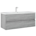 Mueble de lavabo madera de ingeniería gris Sonoma 100x38,5x45cm