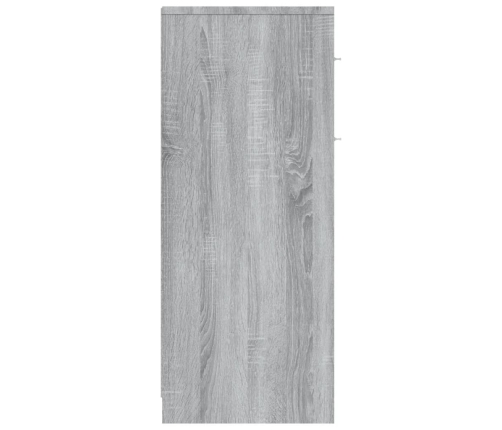 Armario de baño madera contrachapada gris Sonoma 60x33x80 cm