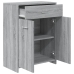 Armario de baño madera contrachapada gris Sonoma 60x33x80 cm