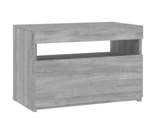 Mueble de TV con luces LED gris Sonoma 60x35x40 cm