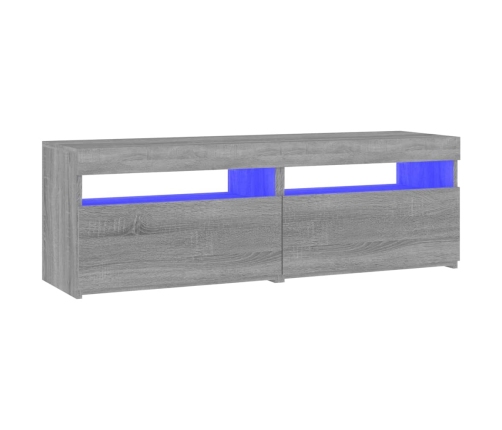 Muebles de TV 2 uds con luces LED gris Sonoma 60x35x40 cm