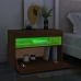 Mueble de TV con luces LED color roble ahumado 60x35x40 cm