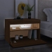 Mueble de TV con luces LED color roble ahumado 60x35x40 cm