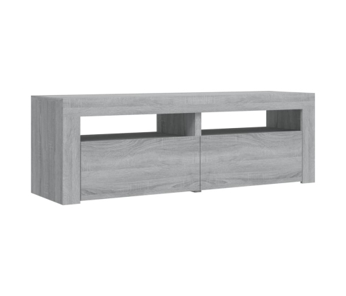 vidaXL Mueble de TV con luces LED gris Sonoma 120x35x40 cm