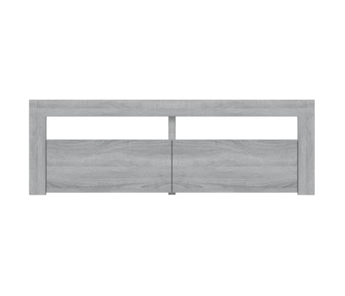 vidaXL Mueble de TV con luces LED gris Sonoma 120x35x40 cm