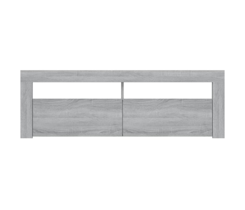 Mueble de TV con luces LED gris Sonoma 120x35x40 cm