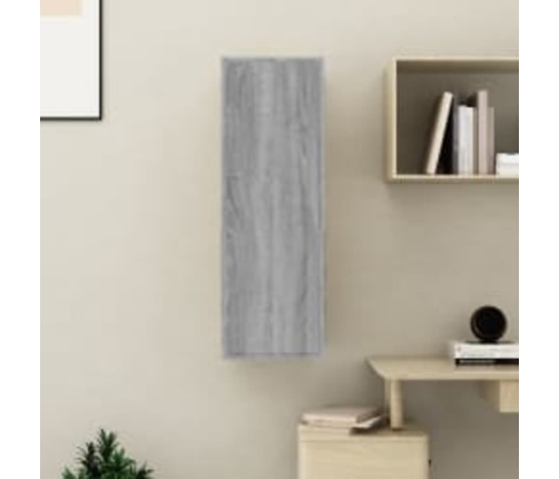 vidaXL Mueble para TV madera de ingeniería gris Sonoma 30,5x30x90 cm