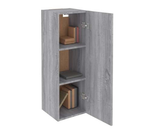 vidaXL Mueble para TV madera de ingeniería gris Sonoma 30,5x30x90 cm