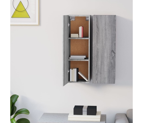 Mueble de TV 2 uds madera ingeniería gris Sonoma 30,5x30x90 cm