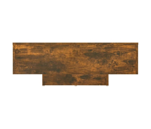 Mesa de centro madera contrachapada roble ahumado 85x55x31 cm